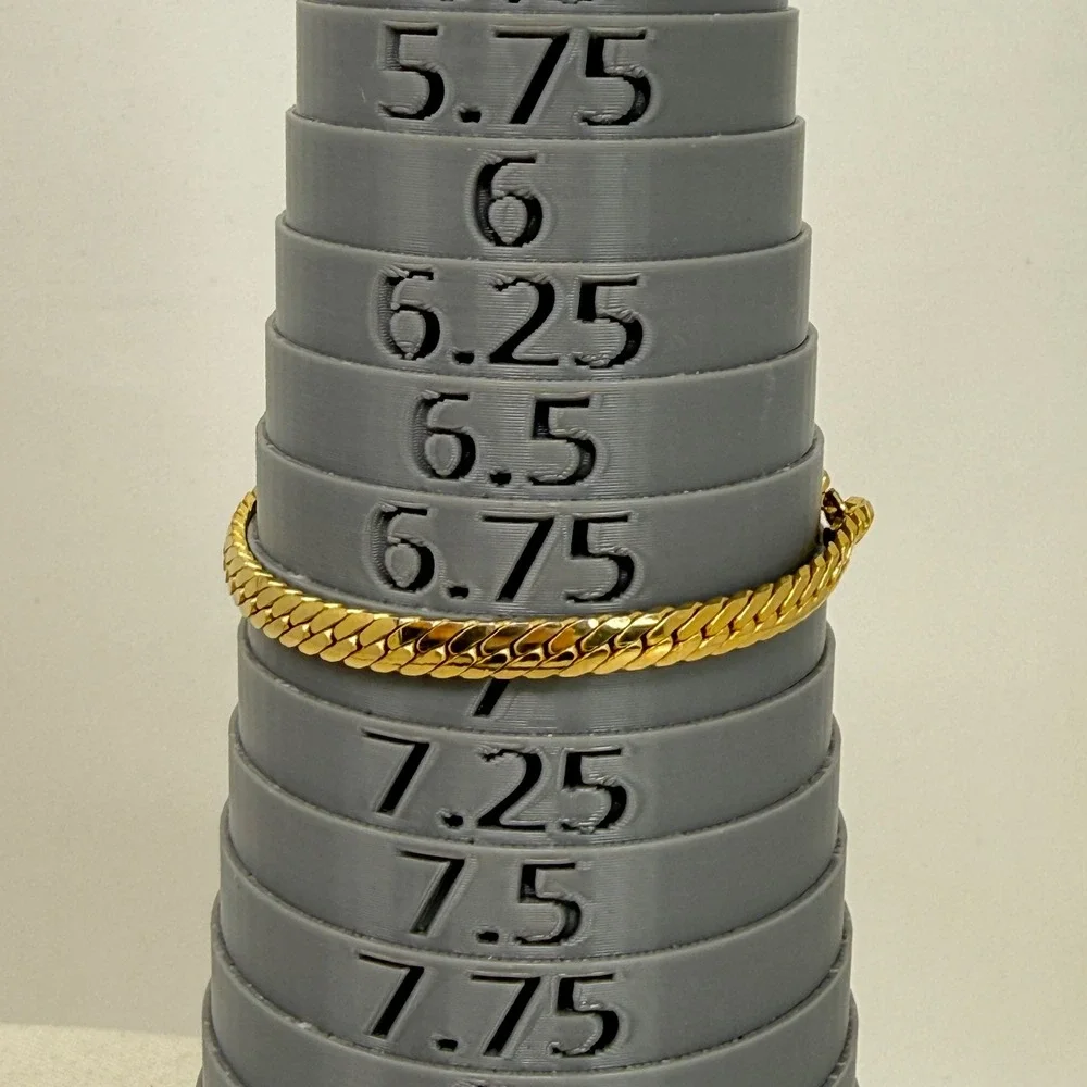 14K Gold Plated Bracelets Set of 2‎ Herringbone Snake Chain Style